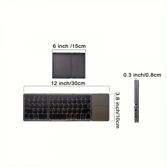 Wireless Three Fold Keyboard 