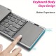 Portable foldable wireless keyboard with touchpad