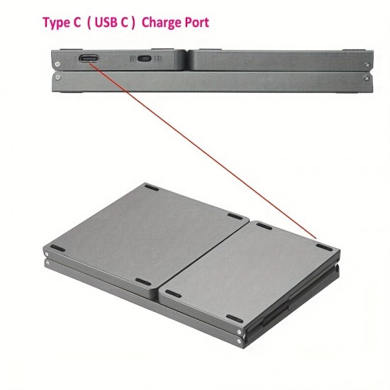 Portable foldable wireless keyboard with touchpad