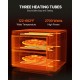 Commercial Electric Pizza Oven - 16-Inch Counter Pizza Maker with Double Deck Layers, Stainless Steel Construction, Multipurpose Indoor Oven for Baking Pizzas, Pretzels, Bread, and More - Ideal for Home, Restaurant, and Parties