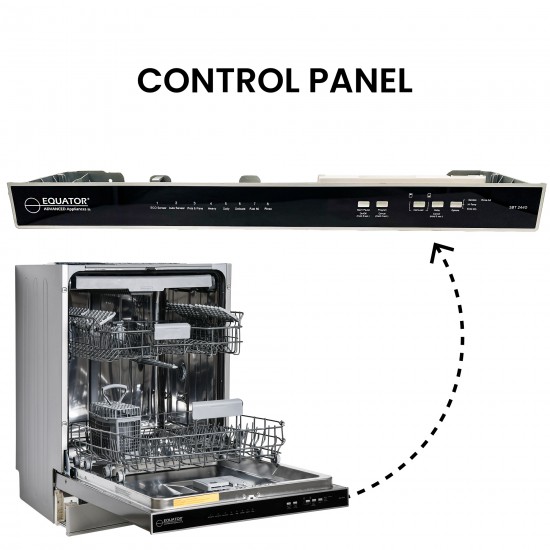 Equator 24 in Dishwasher Top Control 3rd Rack 15 place 3.4g Built-in QUIET 51 dB 110V