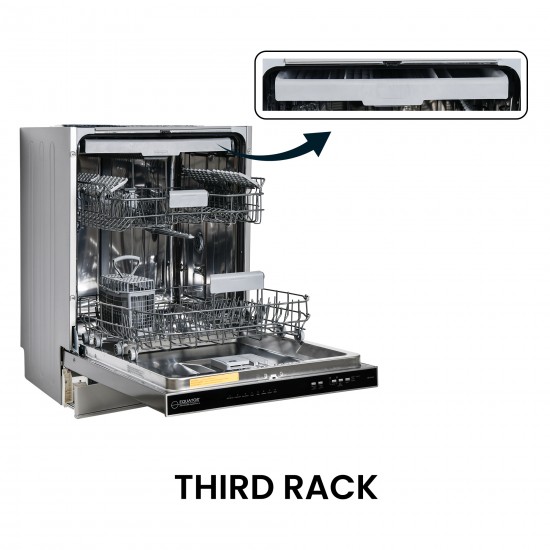 Equator 24 in Dishwasher Top Control 3rd Rack 15 place 3.4g Built-in QUIET 51 dB 110V