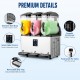 8/12 Gallon Commercial Slushy Machine, Tanks 4 Gallon Each Stainless Steel Frozen Drink Maker with Digital Control, Fast Cooling Food-Grade Slush Machine for Restaurant Bar Party Commercial & Home Use
