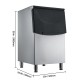 Ice Storage Bin - 250LBS Capacity Stainless Steel Ice Storage with Water Filter, Adjustable Anti-Slip Rubber Feet & 8-Hour Insulation, Ideal for Restaurants, Hotels & Beverage Shops