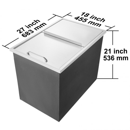 Large Capacity Drop-in Ice Chest - 27