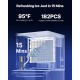 Commercial Ice Maker - 450 lbs/Day Stainless Steel Ice Machine with Scheduled Ice-Making, Self-Cleaning Function, and Adjustable Thickness for Restaurant, Bar, Cafe, Hotel - High Capacity Ice Production Fast Ice Cubes Ready in 12-15 Minutes