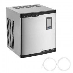 Commercial Ice Maker Machine - Head 300 Lbs/Day Stainless Steel Ice Maker with Scheduled Ice-Making, Self-Cleaning, Adjustable Thickness for Restaurant, Bar, Cafe, Hotel - Heavy Duty Ice Production