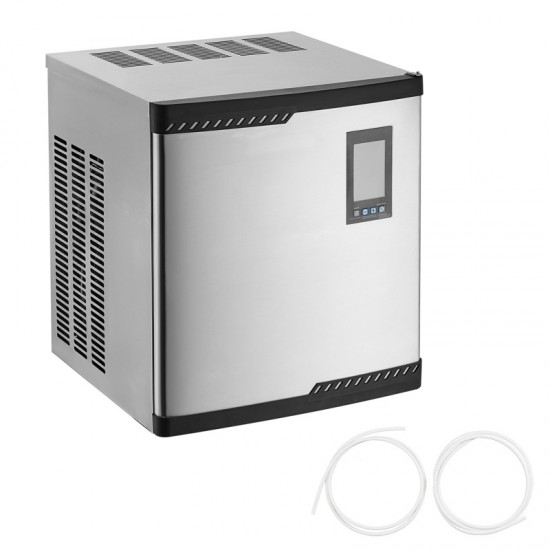 Commercial Ice Maker Machine - Head 300 Lbs/Day Stainless Steel Ice Maker with Scheduled Ice-Making, Self-Cleaning, Adjustable Thickness for Restaurant, Bar, Cafe, Hotel - Heavy Duty Ice Production
