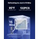 Commercial Ice Maker Machine - Head 300 Lbs/Day Stainless Steel Ice Maker with Scheduled Ice-Making, Self-Cleaning, Adjustable Thickness for Restaurant, Bar, Cafe, Hotel - Heavy Duty Ice Production