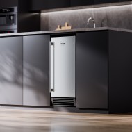 Undercounter Built-in Ice Maker Machine 50 Lbs/Day w/ Drain Pump Reversible Door
