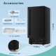 Commercial Ice Machine, Under Counter Ice Maker 66 Lb/Day, Built-in Freestanding Nugget Ice Maker With 2-Drawer Ice Baskets, Auto-Cleaning & 24H Timer, For Commercial & Home Use