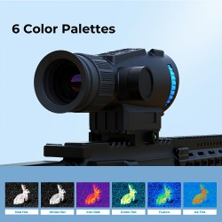 Hot Single Eye High-resolution 384X288 55Hz Night Vision Thermal Imaging Sight, 6-color Display with 64G Storage Card, Magnification And 8-hour Battery Life, Hunting, Outdoor Camping, Supports Photos And Videos