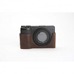 GR III Camera Case BolinUS Handmade Genuine Real Half Camera Case Bag Cover for Ricoh GR III GR3 Camera Bottom Opening Version + Hand Strap Coffee