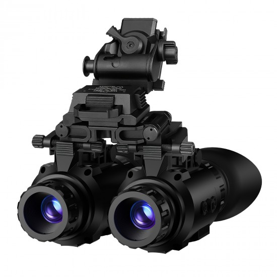 Hunting Night Vision Goggles, Adult Night Vision Monocular Telescope, 2688x1520CMOS Helmet Mounted Headset, Manual Focusing 20mm Lens, Portable Outdoor Hunting, Camping Night Monitoring
