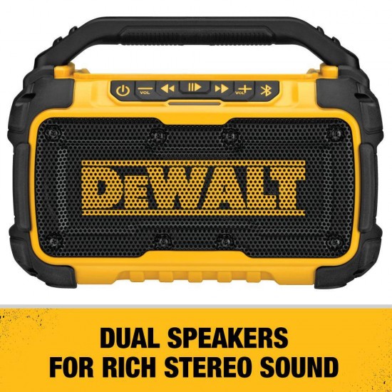 20-Volt MAX Lithium-Ion Cordless Bluetooth Speaker with (2) 5.0 Ah Batteries and Charger