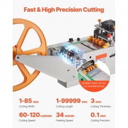 Automatic Webbing Cutting Machine Hot and Cold Ribbon Cutting Tool with Adjustable Temperature, LCD Display, & High-Precision Cutting for Nylon Webbing, Elastic Bands, Shoelaces, & More & Tapes Cutter for Various Materials