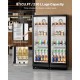 8.1 CU.FT Commercial Merchandiser Refrigerator - Glass Door Display Refrigerator Upright Fridge - Beverage Cooler Merchandiser with 4 Adjustable Shelves, Soft LED Lighting, Energy-Saving Automatic Defrost, Rapid Cooling (Black)