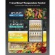 8.1 CU.FT Commercial Merchandiser Refrigerator - Glass Door Display Refrigerator Upright Fridge - Beverage Cooler Merchandiser with 4 Adjustable Shelves, Soft LED Lighting, Energy-Saving Automatic Defrost, Rapid Cooling (Black)