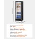 8.1 CU.FT Commercial Merchandiser Refrigerator - Glass Door Display Refrigerator Upright Fridge - Beverage Cooler Merchandiser with 4 Adjustable Shelves, Soft LED Lighting, Energy-Saving Automatic Defrost, Rapid Cooling (Black)