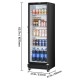 8.1 CU.FT Commercial Merchandiser Refrigerator - Glass Door Display Refrigerator Upright Fridge - Beverage Cooler Merchandiser with 4 Adjustable Shelves, Soft LED Lighting, Energy-Saving Automatic Defrost, Rapid Cooling (Black)