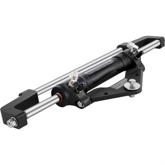 Hydraulic Steering Cylinder 300 - Front Mount Outboard Marine Steering Kit for Center Console, Bass & Offshore Fishing Boats - Corrosion-Resistant Aluminum Alloy, Built-In Two-Way Lock, ORB Fitting - Ideal for Hydraulic Steering System Without Hose & Helm