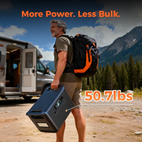 Ctolity 4800W Peak Power, 2400W Rated Solar Generator, Portable Power Station, 2048Wh Lifepo4 Battery 2 Hours Fast Charge, 200W Solar Panel Sold Separately, for Outdoor Camping RV Home Backup Power, UPS, Pure Sine Wave, Survival Gear, Gift