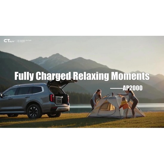 Ctolity 4800W Peak Power, 2400W Rated Solar Generator, Portable Power Station, 2048Wh Lifepo4 Battery 2 Hours Fast Charge, 200W Solar Panel Sold Separately, for Outdoor Camping RV Home Backup Power, UPS, Pure Sine Wave, Survival Gear, Gift