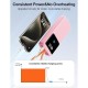Portable Laptop Charger 24000mAh 65W w/USB C Built-in Cable Pink | 65W Fast charging LED display Charge 4 devices at once Pass through TSA approved Compatible with Macbook/Notebook/iPhone