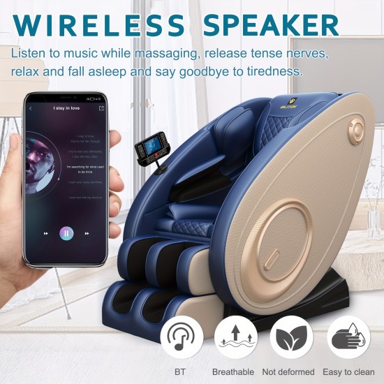 Massage Chair Recliner With Zero Gravity, Full Body Massage Chair With Heating, Built-in Speaker & Touch Screen, Air, Foot Roller - Ideal Christmas Gifts For Men And Women, Electronic Neck And Back Massager