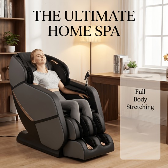 Yitouch 4D Full Body Massage Chair with Heat - Zero Gravity Recliner, Voice Control, 24 Massage Heads & 16 Airbags, Wireless, Wide-Screen Controller, 5 Auto Modes for Neck/Back/Leg Relaxation, Ideal Thanksgiving Gift