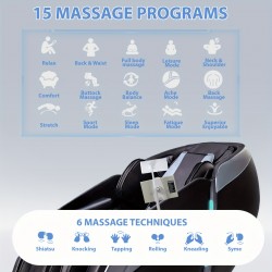 Complete Zero-Gravity Massage Chair with 4D Smart Acupressure Stretching, Heating for Back And Legs, Built-In Speakers, And SL Track Massage System