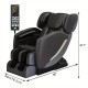 Real Relax Luxury Zero-Gravity Massage Chair Recliner with Full Body Air Pressure, 6 Auto/Manual Modes, 8-Point Rollers, Heat/Vibration Suitable for Home, Office, Hotel Use - Plug & Play Corded Massage System