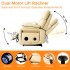 Infinite Position Electric Lift Recliner with Wireless Charger And Cup Holder, Vibration Massage And Heating, Genuine Leather, Beige, Brown Silver Gray Color Optional