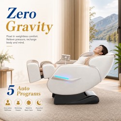 29.53inch Wide Seat Full Body Massage Chair, Zero Gravity Recliner With Lumbar Heating, Wireless Speaker, Adjustable Neck & Leg Extension, Electric Body Relaxation Chair