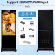 1pc Black 43-Inch Digital Signage Kiosk Display 1080P Digital Kiosk Interactive Displays Floor Standing 2K IPS Smart Indoor Interactive LCD Commercial Kiosk with Android 11 System Interactive Advertising Media Player (Two Types Available: Non-Touchs