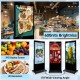 1pc Black 43-Inch Digital Signage Kiosk Display 1080P Digital Kiosk Interactive Displays Floor Standing 2K IPS Smart Indoor Interactive LCD Commercial Kiosk with Android 11 System Interactive Advertising Media Player (Two Types Available: Non-Touchs