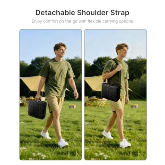Nexigo'S Carrying Case for The for Nova Mini Projector Is a Hard Travel Bag with an Adjustable Strap, Designed to Hold The for Nova Mini Projector And Gimbal Stand Securely. It Is Spacious, Shockproof, And