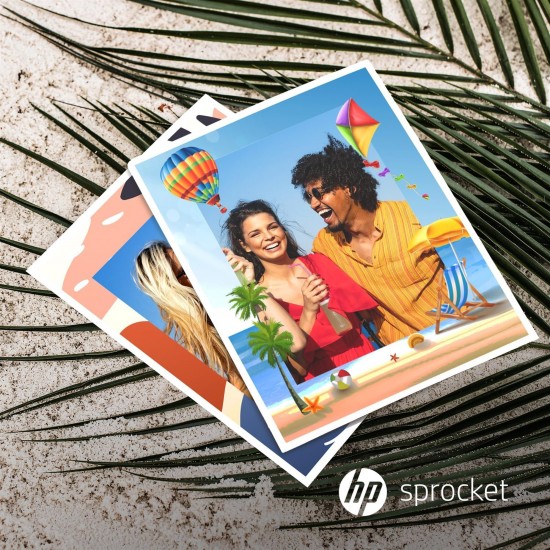 HP Sprocket Photobooth 3x4 Photo Printer Bundle with Zink Paper (100 Sheets) & Carrying Case