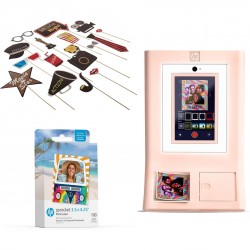 Sprocket Photo Booth Instant Printer Kit, 100 Zink Paper, 15pcs Hollywood Props
