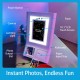 Sprocket Photo Booth Instant Printer Kit, 100 Zink Paper, 15pcs Hollywood Props